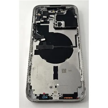Tapa trasera o tapa bateria plata para iPhone 14 Pro Max con marco central remanufacurada Grado A 