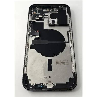 Tapa trasera o tapa bateria negra para iPhone 14 Pro Max con marco central remanufacurada Grado A 