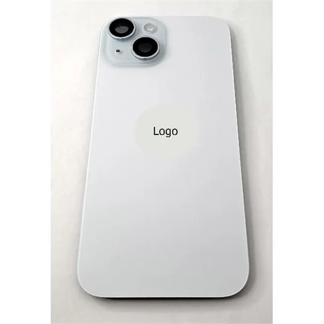 Tapa trasera o tapa bateria azul claro para iPhone 15 remanufacurada Grado A 