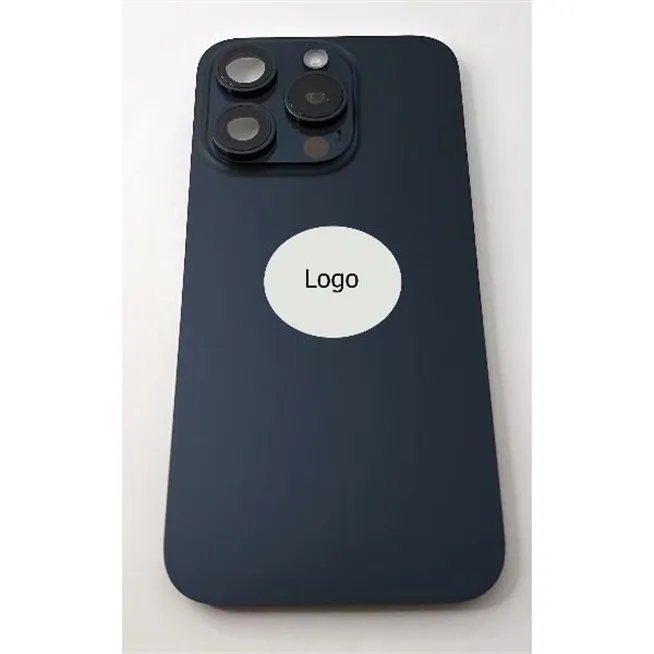 Tapa trasera o tapa bateria azul titanio para iPhone 15 Pro remanufacurada Grado A 