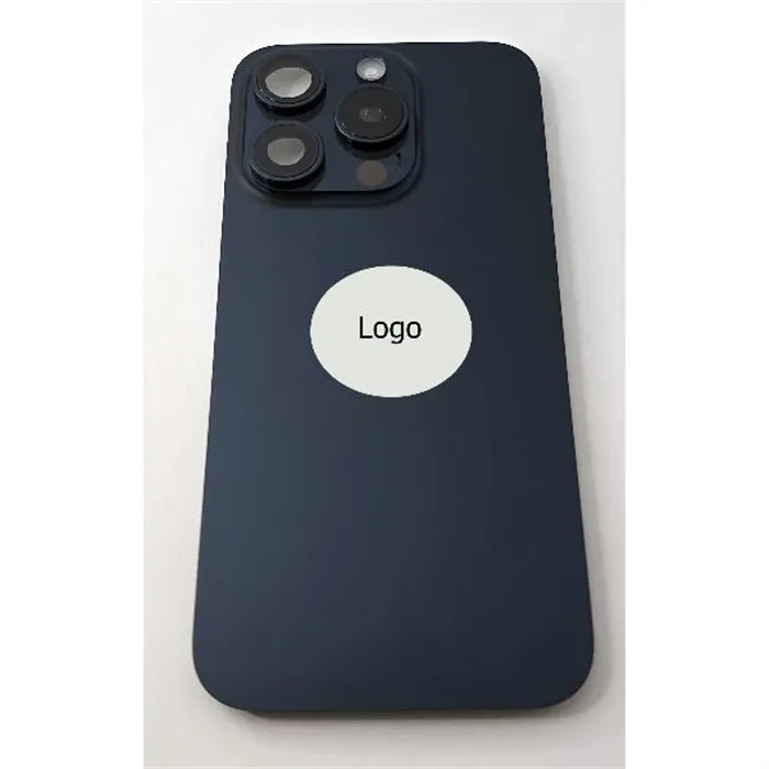 Tapa trasera o tapa bateria azul titanio para iPhone 15 Pro remanufacurada Grado A 
