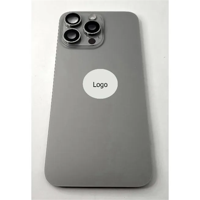 Tapa trasera o tapa bateria gris titanio para iPhone 15 Pro Max remanufacurada Grado A 