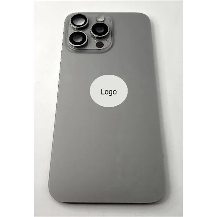 Tapa trasera o tapa bateria gris titanio para iPhone 15 Pro Max remanufacurada Grado A 
