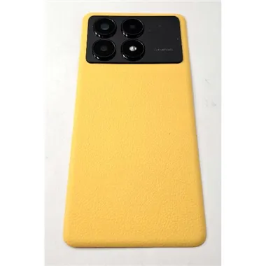 Tapa trasera o tapa bateria amarilla para Xiaomi Poco X6 Pro 5G con cristal de camara