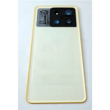 Tapa trasera o tapa bateria amarilla para Xiaomi Poco X6 Pro 5G con cristal de camara