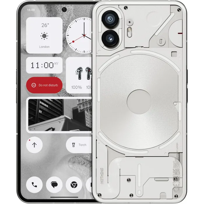 Nothing Phone (2) 256GB + 12GB RAM, Cámara 50MP, Pantalla 6.7" OLED, Batería 4700 mAh, Blanco Nothing Phone (2) 256GB + 12GB RAM, Cámara 50MP, Pantalla 6.7" OLED, Batería 4700 mAh, Blanco
