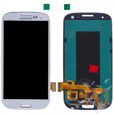 Pantalla completa Samsung Galaxy S3 sin marco (I9300) color blanco LCD