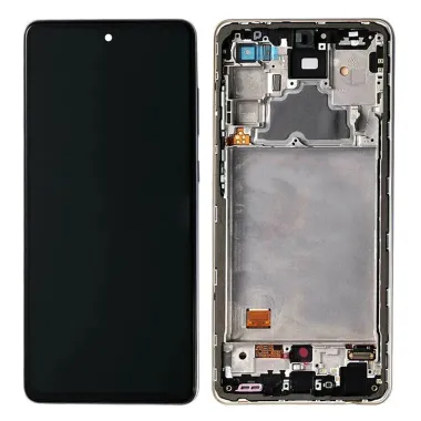 Pantalla completa Samsung Galazy A72 con marco 4G SM-A725, 5G SM-A726 color gris OLED